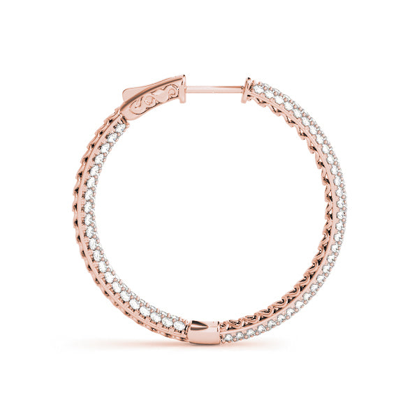 18K Rose Gold 1/2 ct tw Fashion Diamond Earring