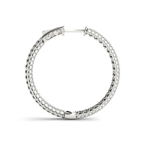 Diamond Inside Out Hoop Earrings