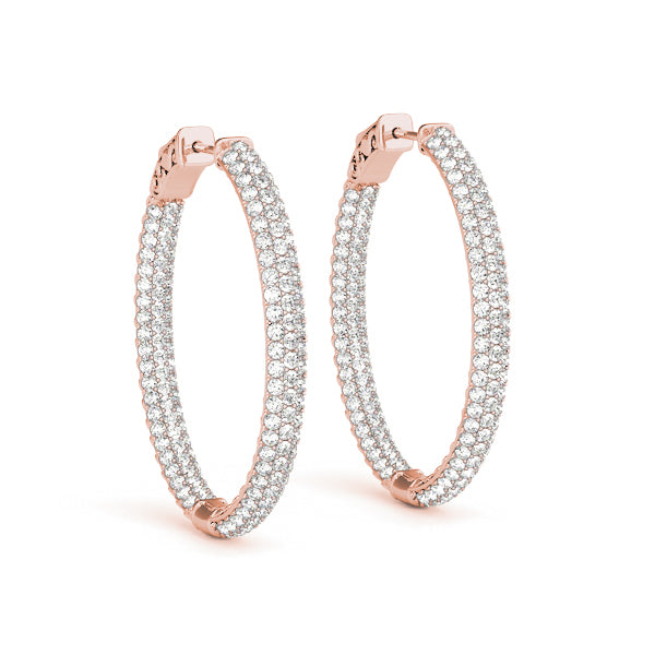 14K Rose Gold 1 ct tw Fashion Diamond Earring