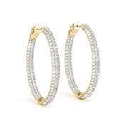 18K Yellow Gold 1 ct tw Fashion Diamond Earring