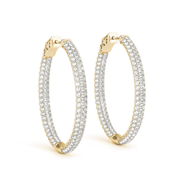 18K Yellow Gold 1 ct tw Fashion Diamond Earring