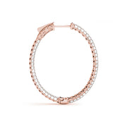 18K Rose Gold 1 ct tw Fashion Diamond Earring