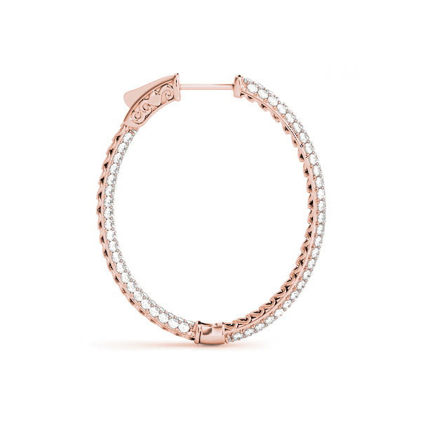 14K Rose Gold 1 ct tw Fashion Diamond Earring