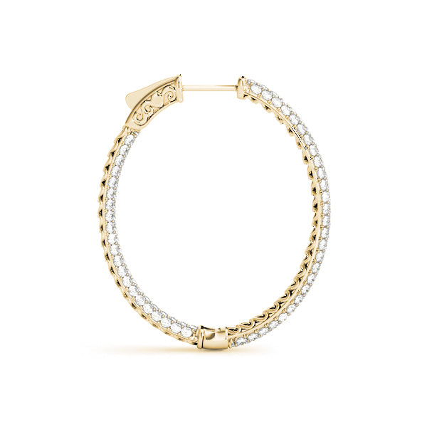 18K Yellow Gold 1 ct tw Fashion Diamond Earring