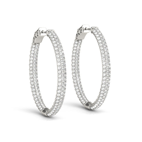 18K White Gold 1 ct tw Fashion Diamond Earring