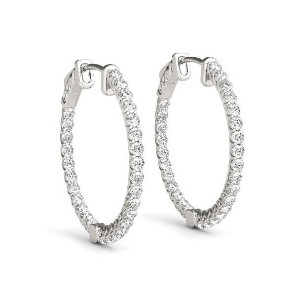 18K White Gold 3/8 ct tw Fashion Diamond Earring
