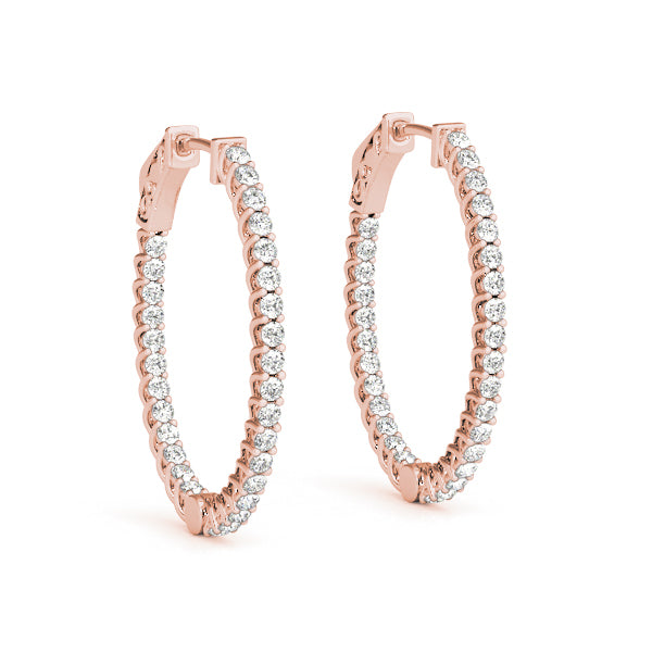 14K Rose Gold 5/8 ct tw Fashion Diamond Earring