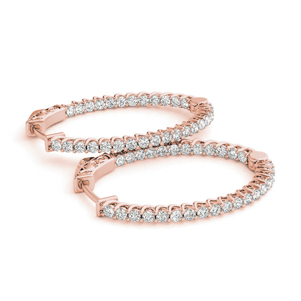 18K Rose Gold 5/8 ct tw Fashion Diamond Earring