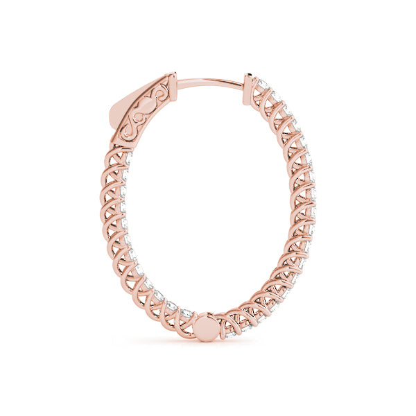 14K Rose Gold 5/8 ct tw Fashion Diamond Earring