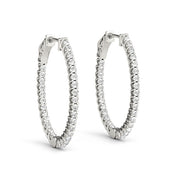 18K White Gold 5/8 ct tw Fashion Diamond Earring