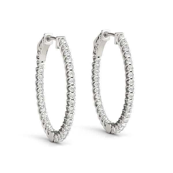 18K White Gold 5/8 ct tw Fashion Diamond Earring