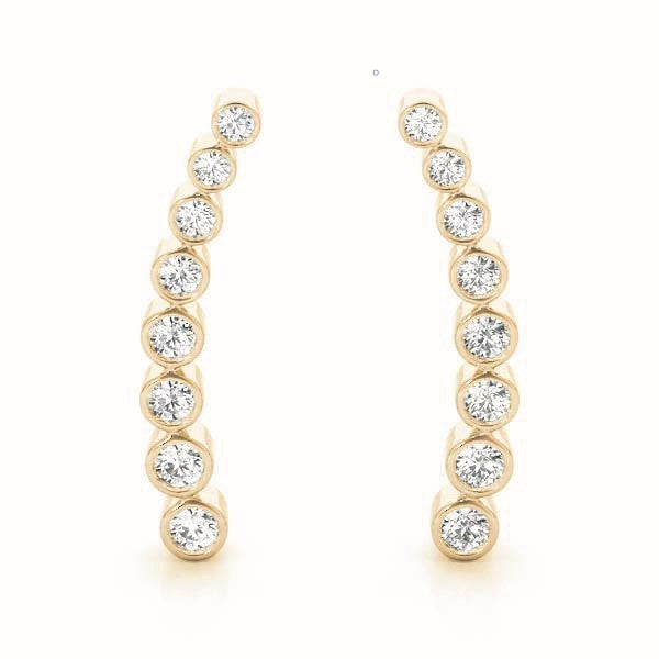 14K Yellow Gold 1/6 ct tw Fashion Diamond Earring