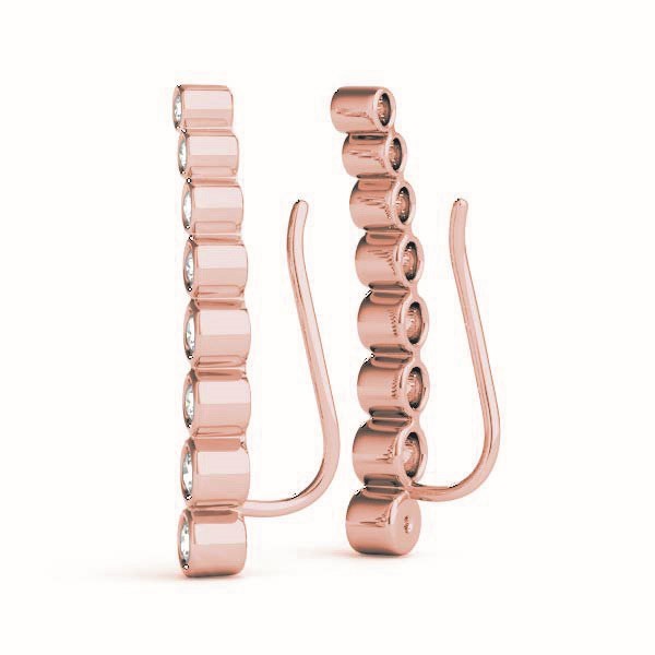 14K Rose Gold 1/6 ct tw Fashion Diamond Earring