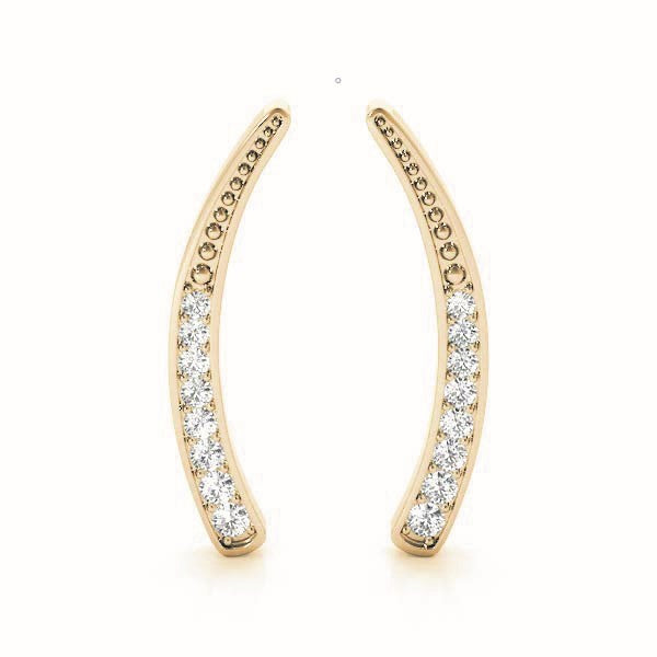 14K Yellow Gold 1/6 ct tw Fashion Diamond Earring