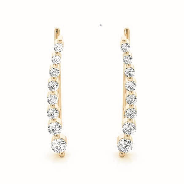 14K Yellow Gold 1/8 ct tw Fashion Diamond Earring