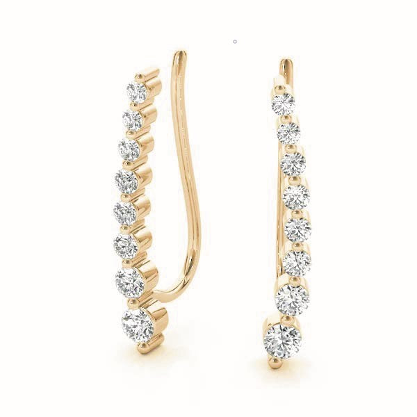 14K Yellow Gold 1/8 ct tw Fashion Diamond Earring