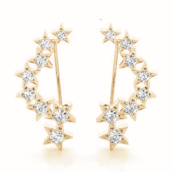 14K Yellow Gold 1/6 ct tw Fashion Diamond Earring