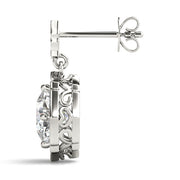 Brilliant Round Diamond Halo Earrings