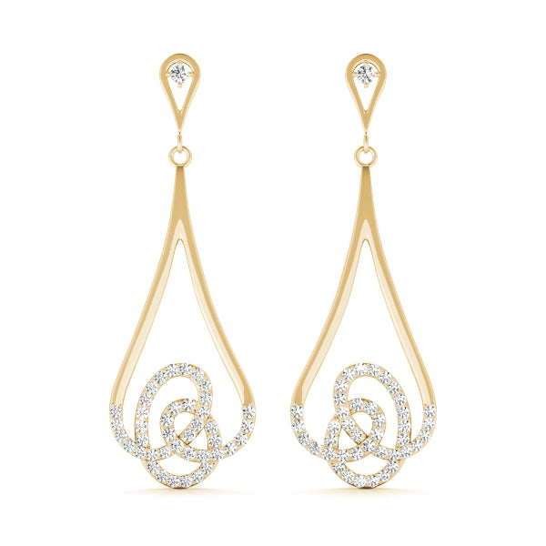 14K Yellow Gold 1/3 ct tw Fashion Diamond Earring