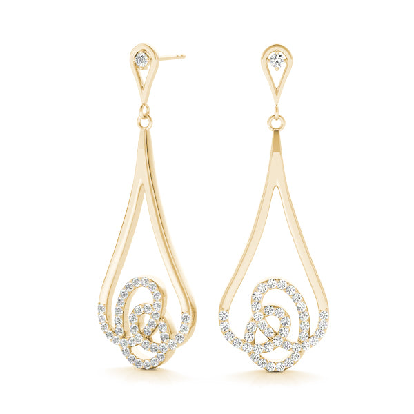 14K Yellow Gold 1/3 ct tw Fashion Diamond Earring
