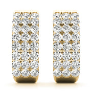 18K Yellow Gold 1/2 ct tw J-Hoops Diamond Earring