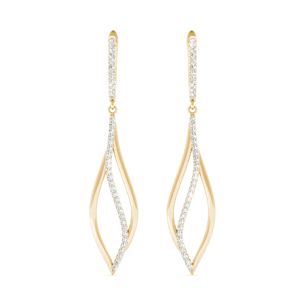 14K Yellow Gold 1/5 ct tw Fashion Diamond Earring