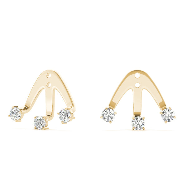 14K Yellow Gold 1/10 ct tw Fashion Diamond Earring