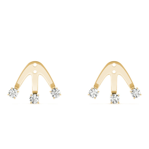 14K Yellow Gold 1/10 ct tw Fashion Diamond Earring
