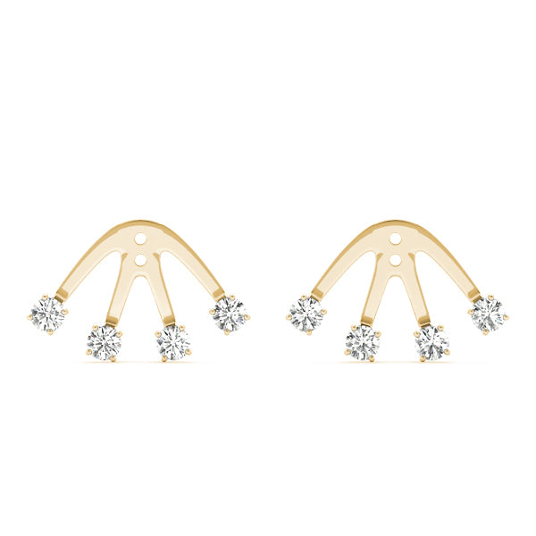 14K Yellow Gold 1/15 ct tw Fashion Diamond Earring