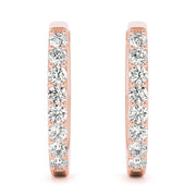 14K Rose Gold 1/10 ct tw Fashion Diamond Earring