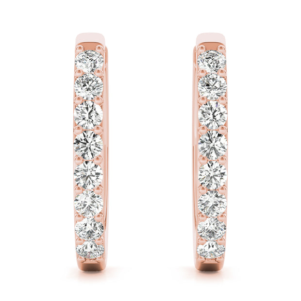 14K Rose Gold 1/10 ct tw Fashion Diamond Earring