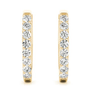 18K Yellow Gold 1/10 ct tw Fashion Diamond Earring