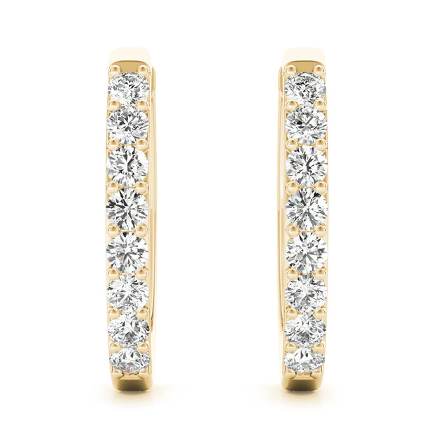 18K Yellow Gold 1/10 ct tw Fashion Diamond Earring