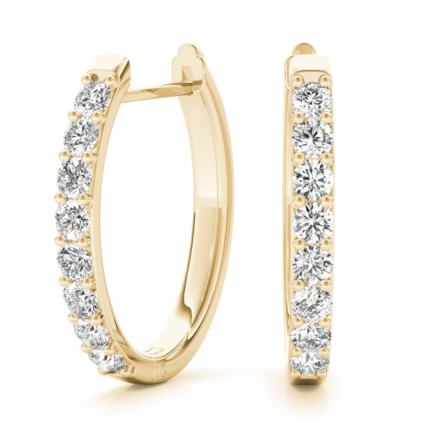 18K Yellow Gold 1/10 ct tw Fashion Diamond Earring