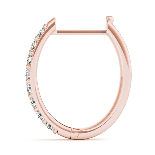 18K Rose Gold 1/10 ct tw Fashion Diamond Earring