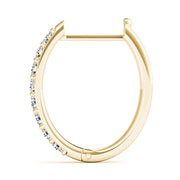 18K Yellow Gold 1/10 ct tw Fashion Diamond Earring