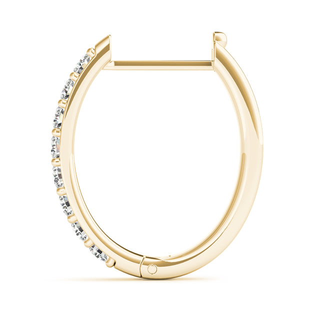 18K Yellow Gold 1/10 ct tw Fashion Diamond Earring