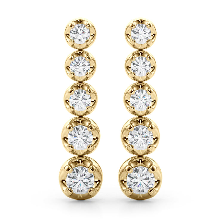 14K Yellow Gold 3/8 ct tw New Style Diamond Earring