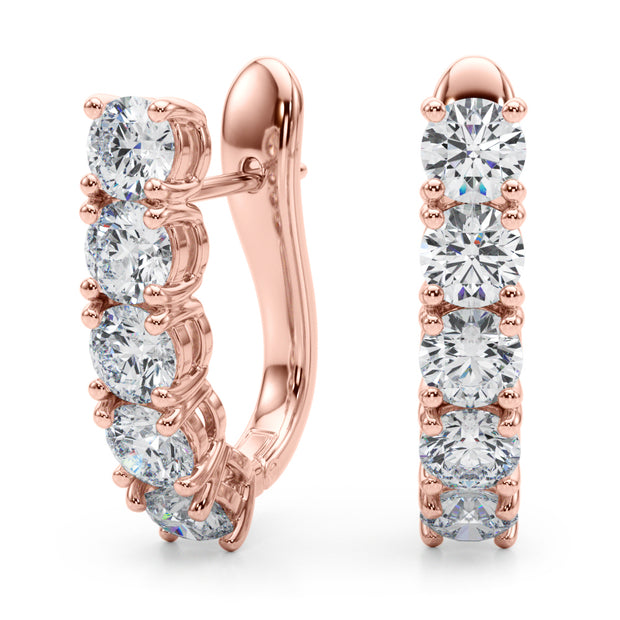 14K Rose Gold 1/3 ct tw New Style Diamond Earring