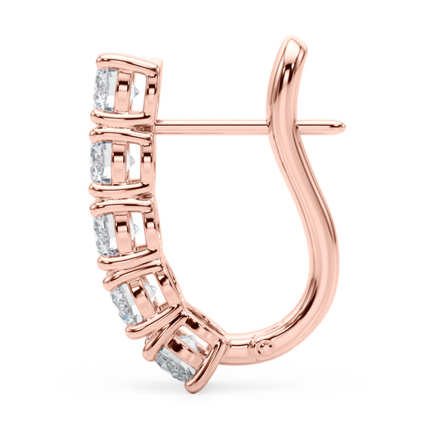 18K Rose Gold 1/3 ct tw New Style Diamond Earring