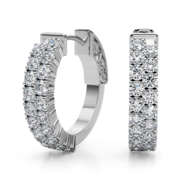 14K White Gold 3/8 ct tw New Style Diamond Earring