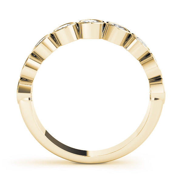 14K Yellow Gold Multi-Diamond Wedding Band