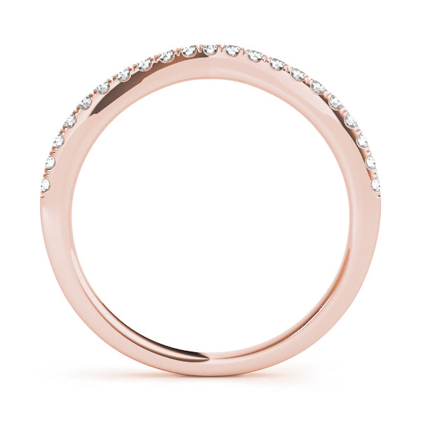 14K Rose Gold Diamond Wedding Ring