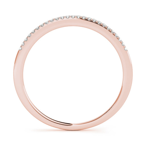 14K Rose Gold Diamond Wedding Ring