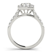 Round Diamond Halo Engagement Ring