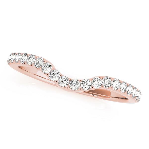 14K Rose Gold 1/4 ct tw Diamond Wedding Ring
