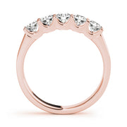 18K Rose Gold 3/4 ct tw Diamond Wedding Ring