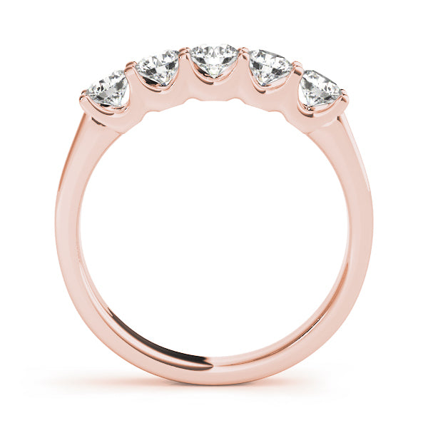 18K Rose Gold 3/4 ct tw Diamond Wedding Ring