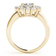 14K Yellow Gold 2 ct tw Halo Diamond Engagement Ring