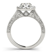 Round Diamond Halo Engagement Ring